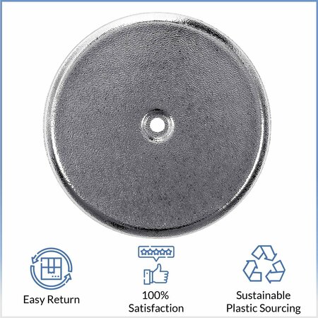 American Built Pro Clean-Out Cover Plate, 7-1/4 in. Diameter Plastic Flat Chrome (25-pk) 107FC P25